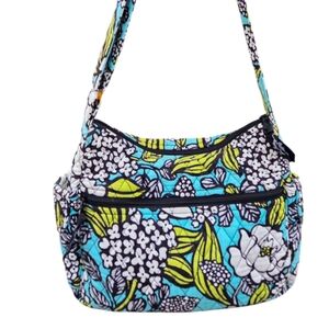 Vera Bradley Island Blooms Quilted Floral Patterned Shoulder Crossbody Bag EUC